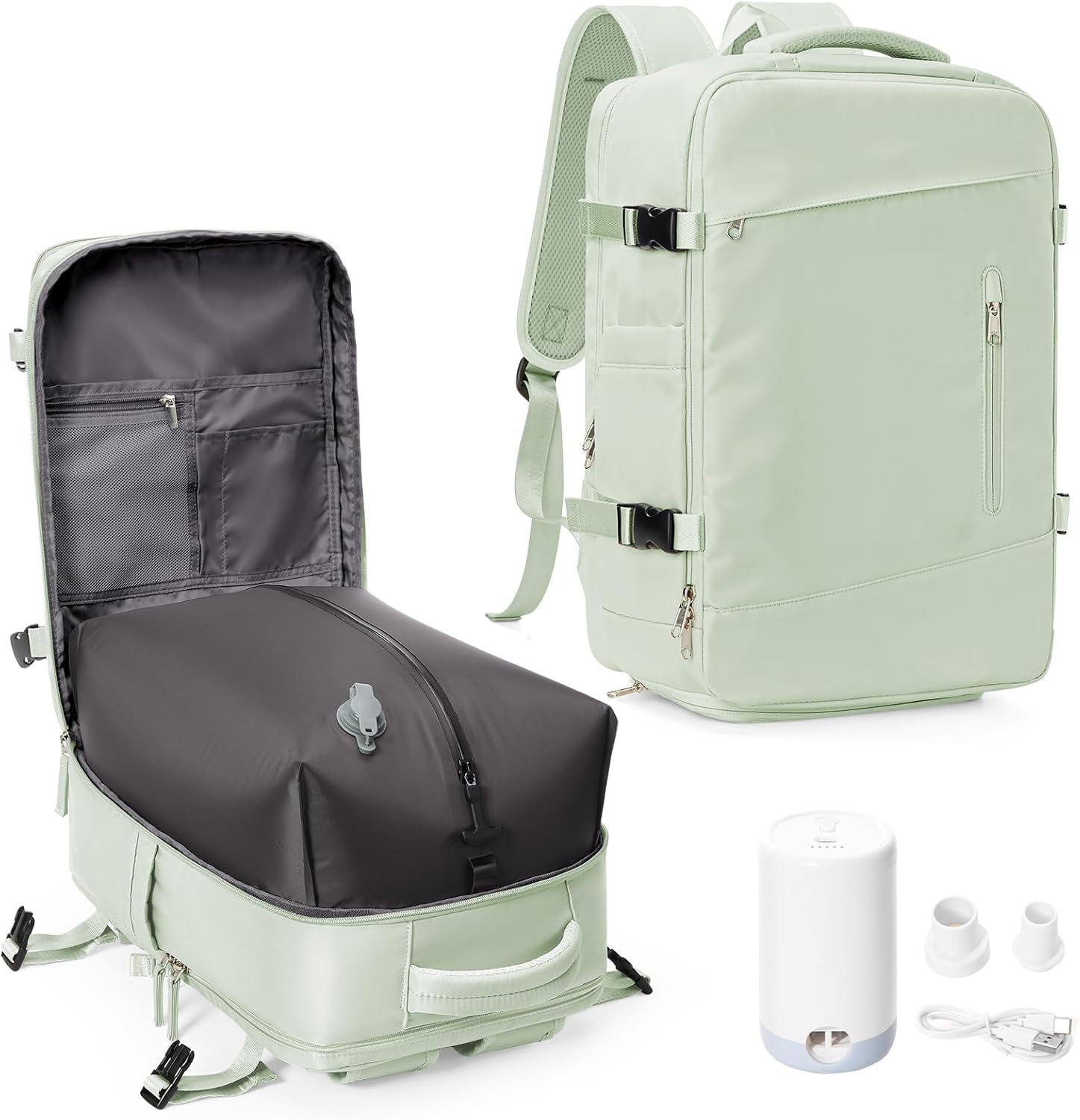 Vacuum Travel Backpack with Electric Pump for Efficient Packing