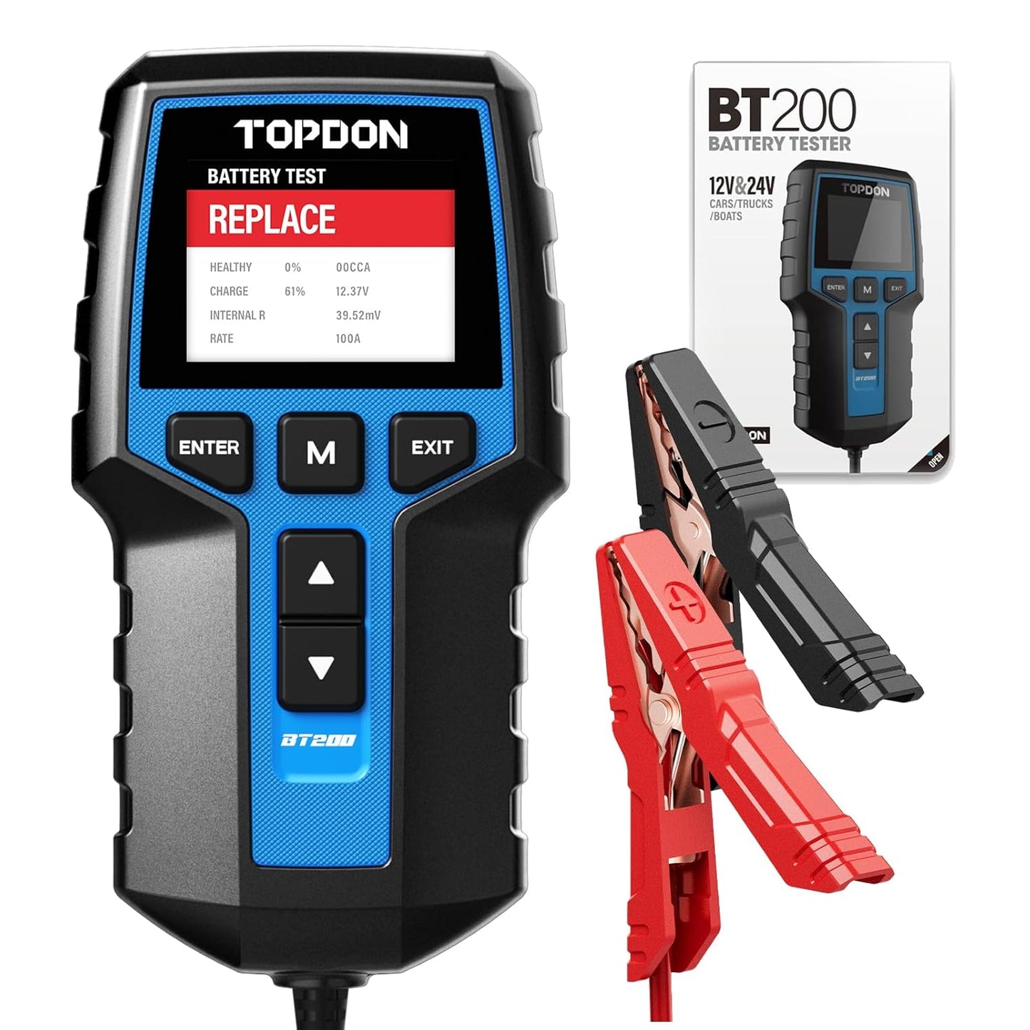 TOPDON Car Battery Tester: 100-2000CCA, Digital Analyzer