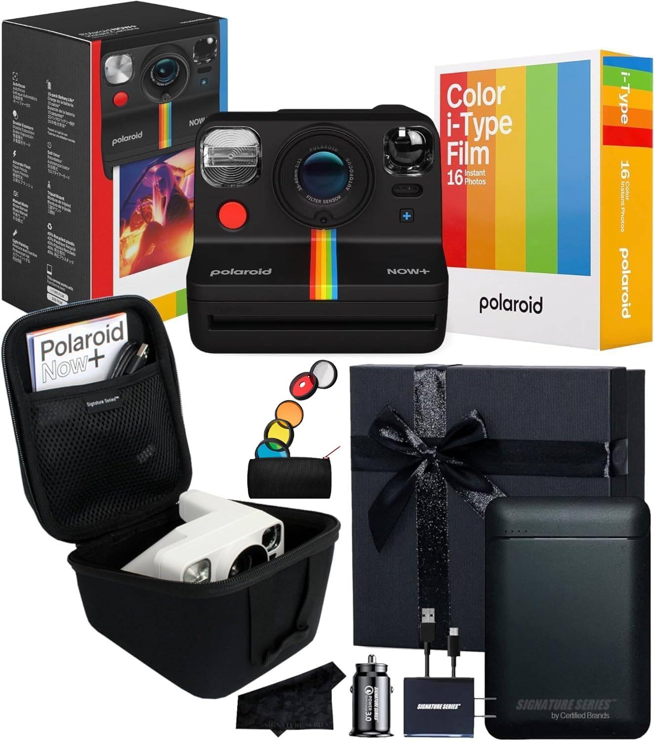 Polaroid Now+ Camera Bundle | 2nd Gen Bluetooth | Snap & Share Instantly