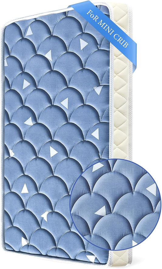 LILYVIBEBEARHAPPY Mini Crib Mattress for Safe Baby Sleep
