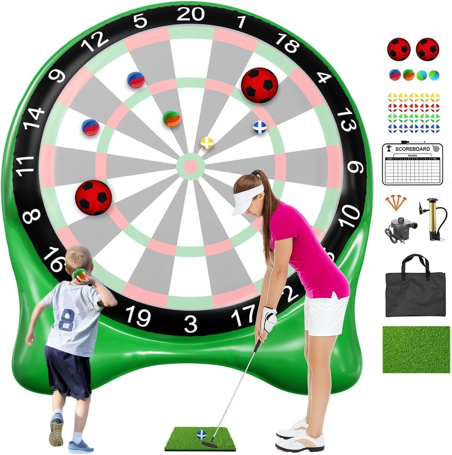 Inflatable Soccer Dart Board for Ultimate Family Fun Outdoors