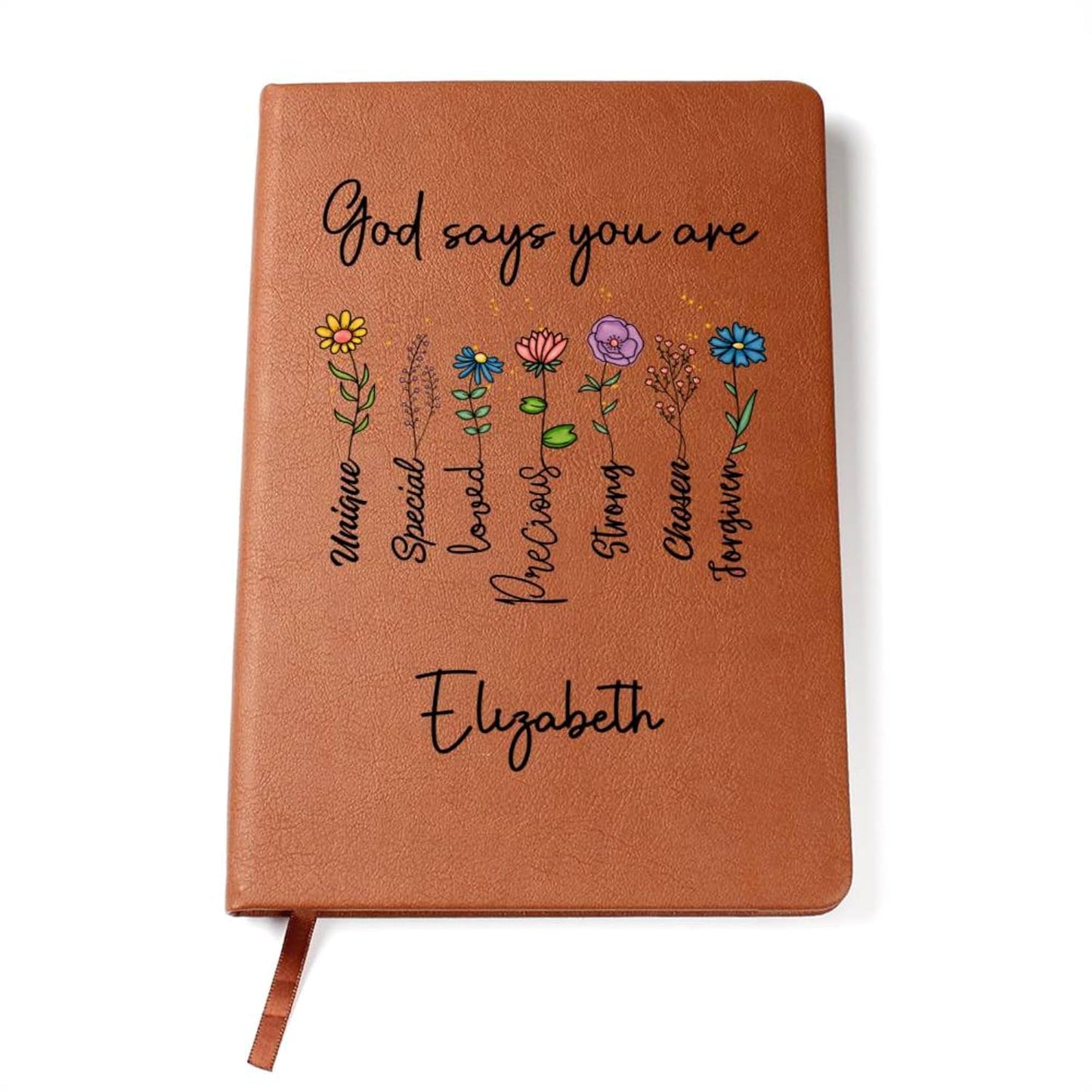Custom Vegan Leather Prayer Journal - Personalized Religious Gift