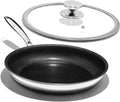 Nonstick Frying Pan Set 12ft Titanium Ceramic Skillet with Lid - Safe