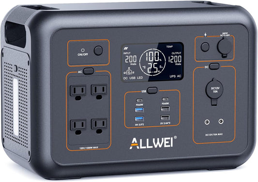 ALLWEI 1008Wh Portable Power Station: Rapid 1.5Hr Charge