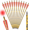 TOPARCHERY 20in Crossbow Bolts 12pc with 6 Lighted Nocks - Visible