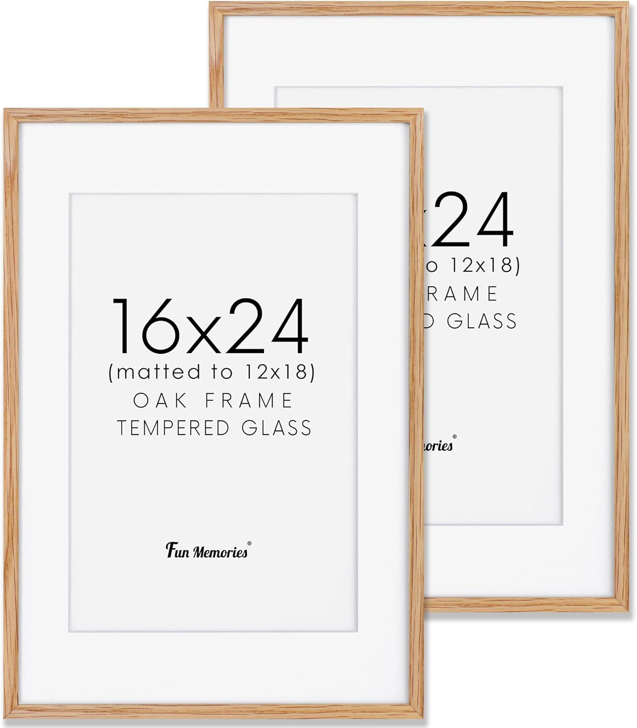 16x24 Solid Oak Wood Picture Frame Set for Stylish Wall Decor