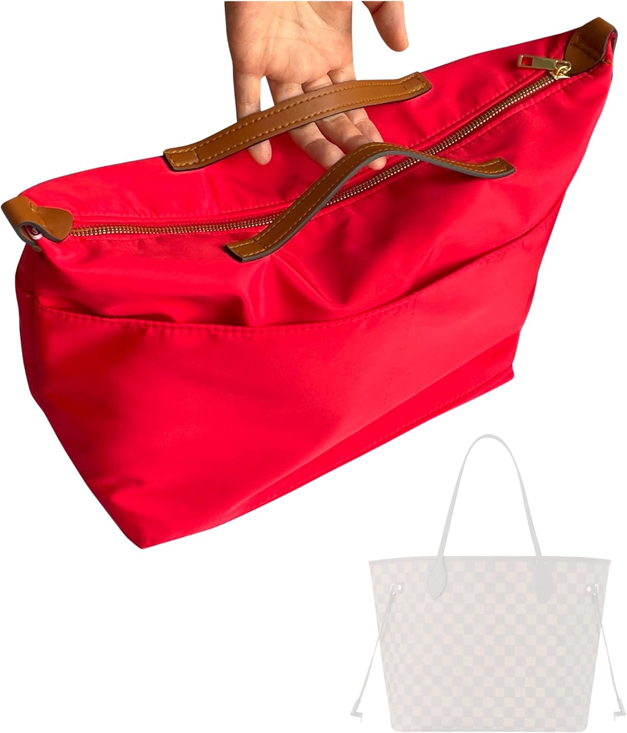 Organizer for Neverfull PM, Waterproof Nylon Bag Insert