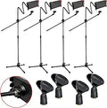 5 Core Mic Stand 4 Pack with Tablet and Phone Holder - Portable