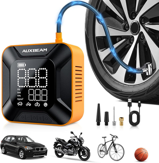 Auxbeam Portable Air Compressor: 150PSI Power, Cordless, Big Cylinder