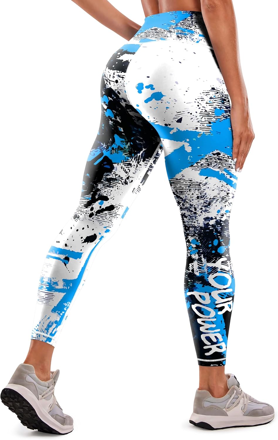 Graffiti Splash High-Elastic Yoga Leggings by ZJLNA