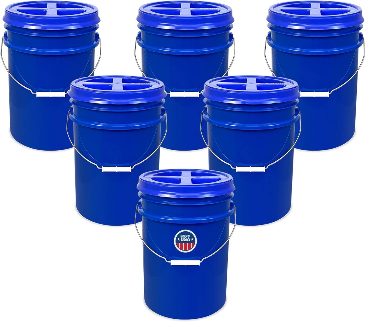Premium 5 Gallon Food Grade Plastic Pail with Gamma Seal Lid