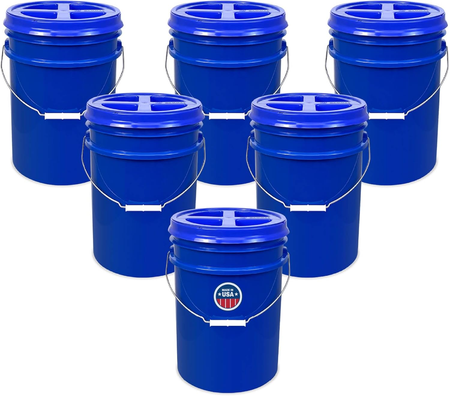 Premium 5 Gallon Food Grade Plastic Pail with Gamma Seal Lid