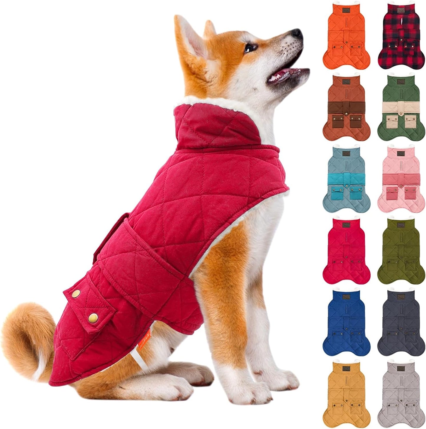 KYEESE Dog Coat Thick Waterproof Jacket for Small Dogs