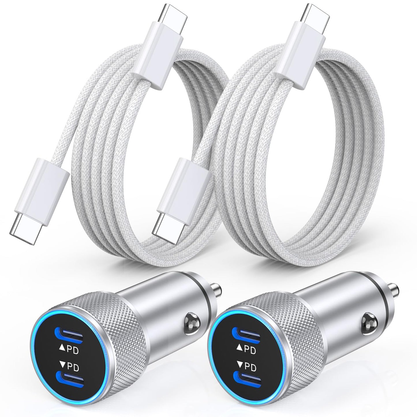 Fast Dual Port iPhone 16 Car Charger Kit