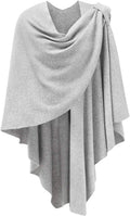 PULI Womens Cross Front Poncho Sweater Wrap - Elegant Versatile Layer