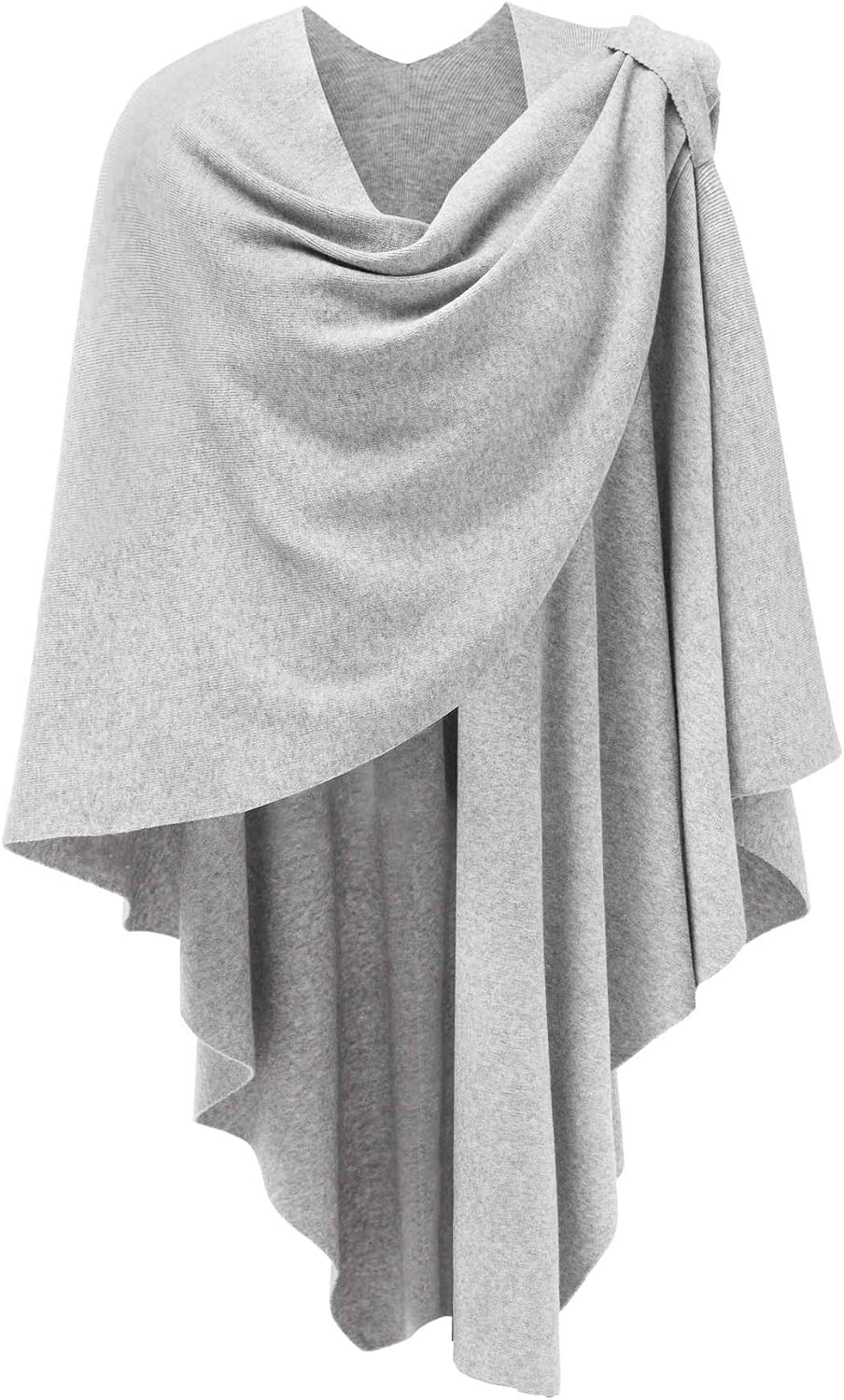PULI Womens Large Cross Front Poncho Sweater Wrap for Fall