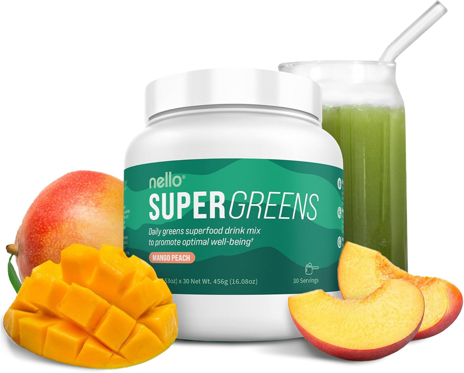 Nello Supergreens - Premium Superfood Greens Drink Mix