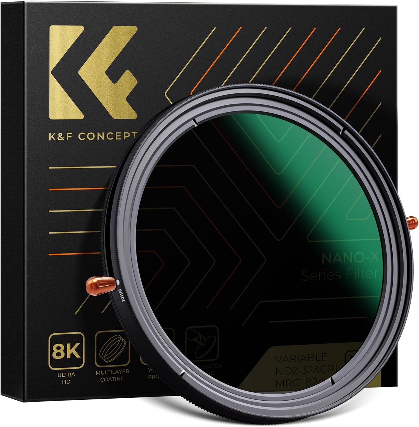 K&F Concept 95mm Variable Fader ND Filter and CPL Combo
