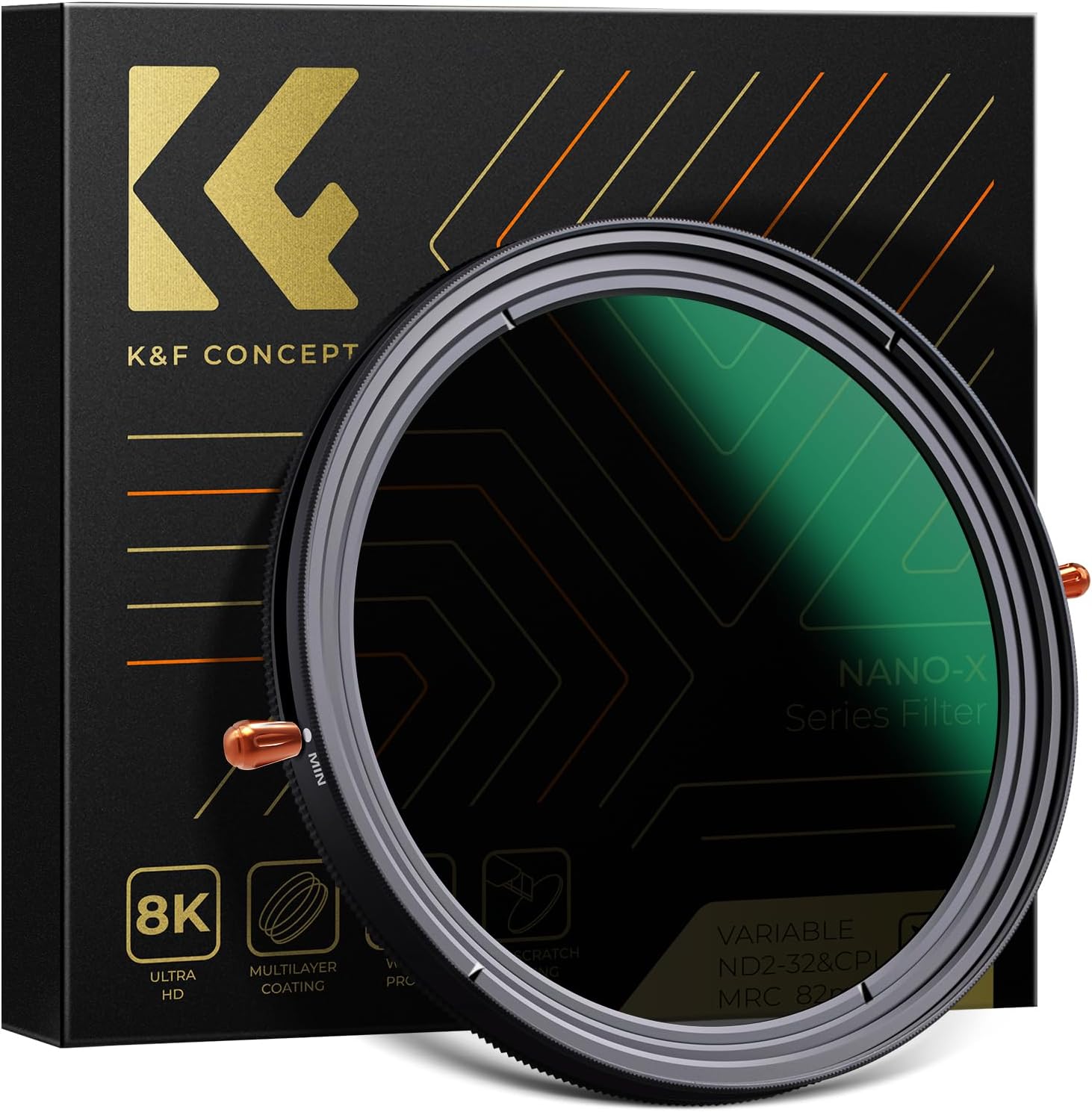 K&F Concept 52mm Variable ND Filter and CPL for Camera Lens
