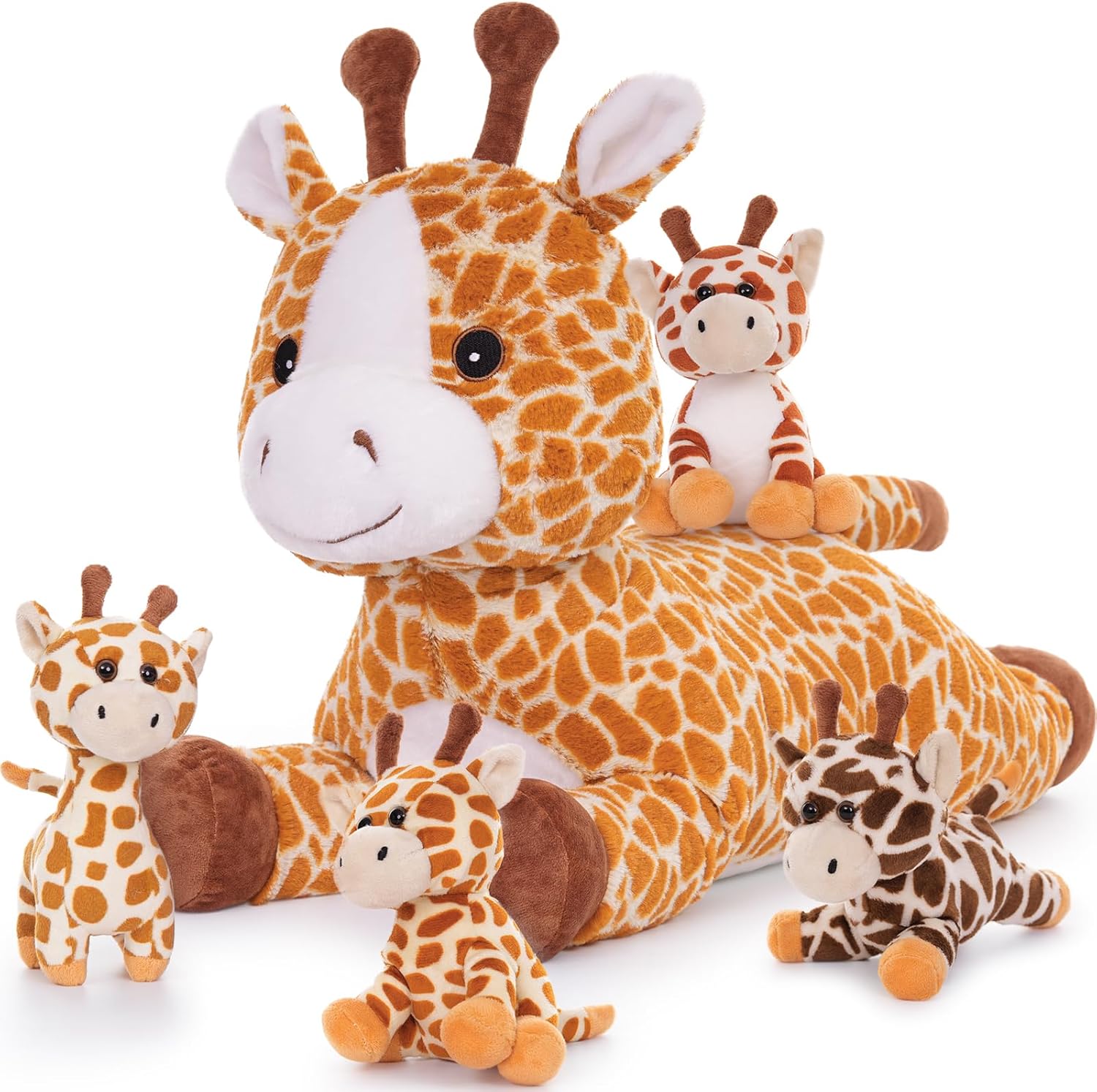Tezituor 5Pcs Giraffe Stuffed Animal Set for Kids and Adults