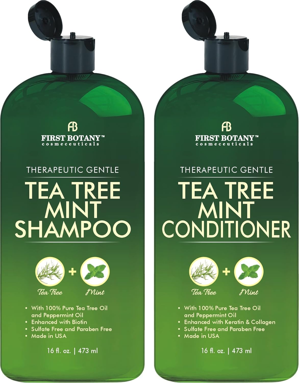 Tea Tree Mint Shampoo Set - Hair Loss Defense