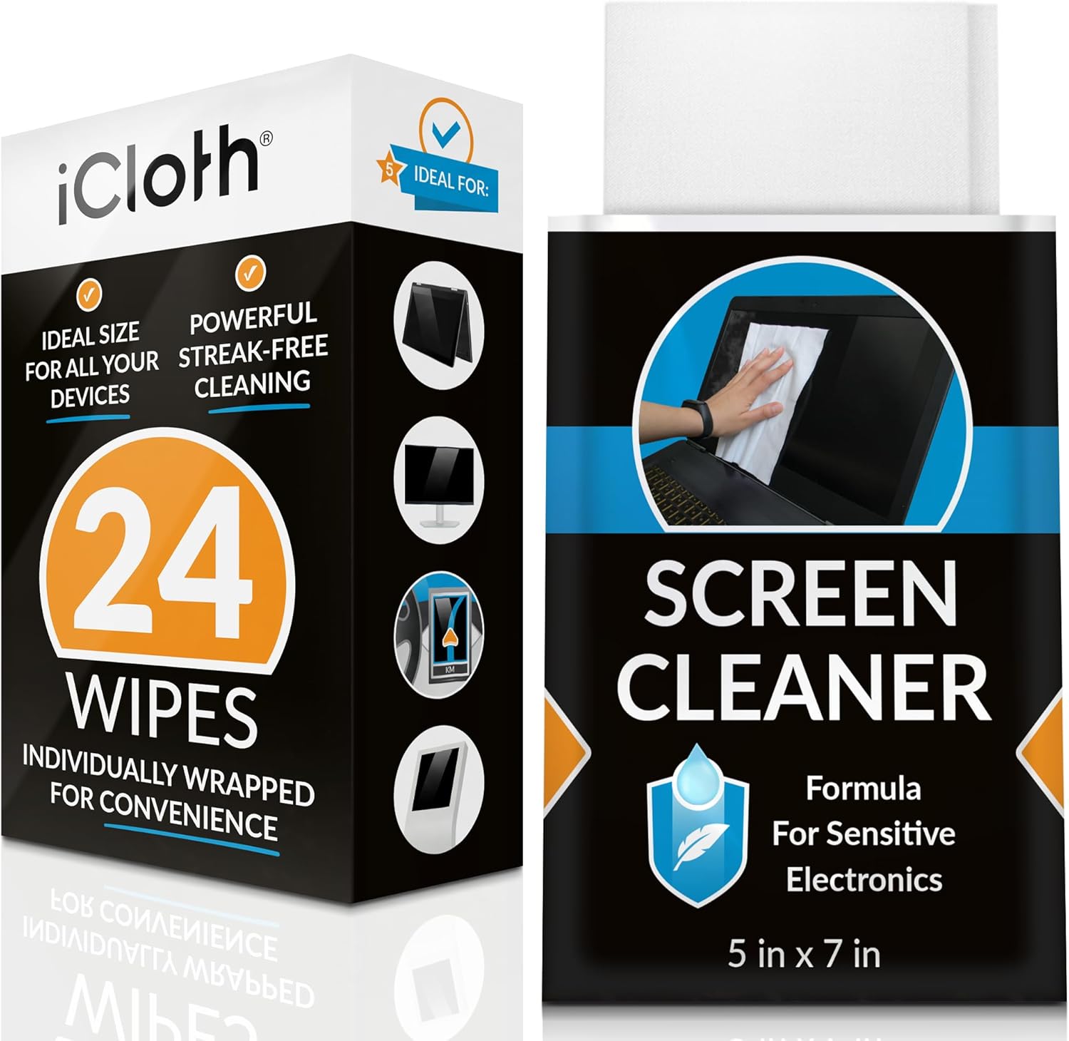 iCloth Large Screen Wipes: Streak-Free Cleaning