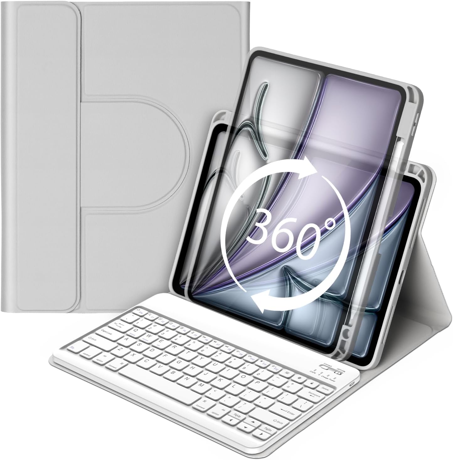 Keyboard Case for iPad Air 13 inch & Pro 12.9 inch - Grey