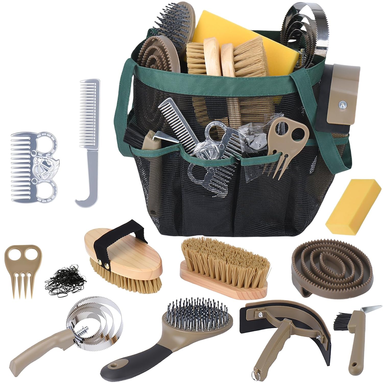 Horse Grooming Kit 13 Piece Set for Effective Cleaning Supplies