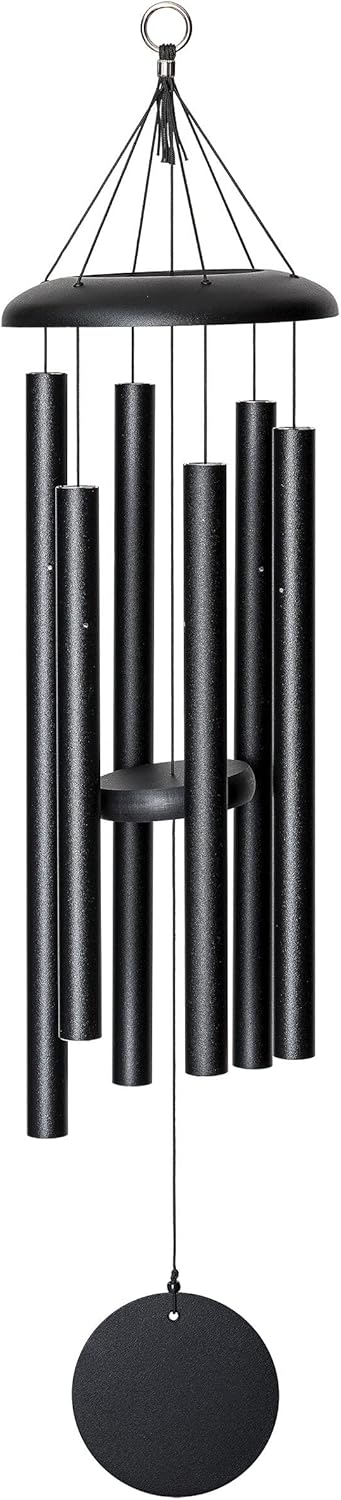 Corinthian Bells 36 inch Black Wind Chime for Outdoor Decor