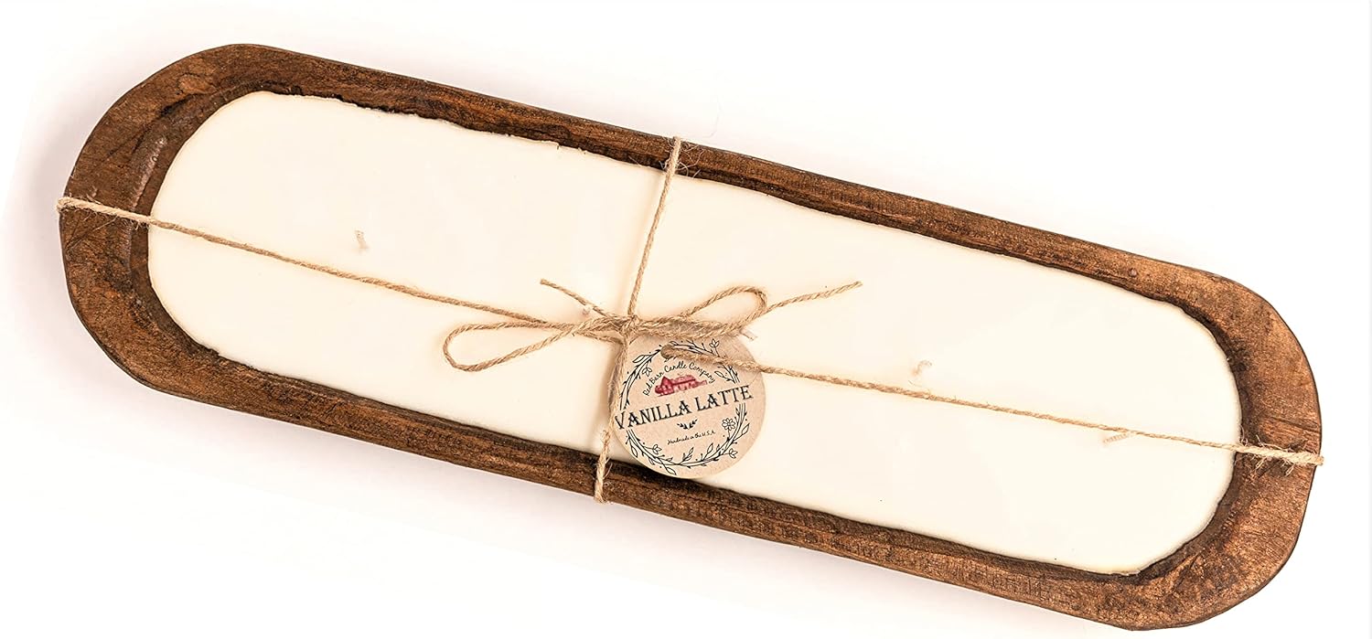 Wood Dough Bowl Candles - 100% Natural Soy Wax & Essential Oils