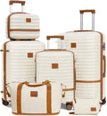 Joyway Luggage Set 6 Piece Suitcase Set - Expandable Hardside Travel