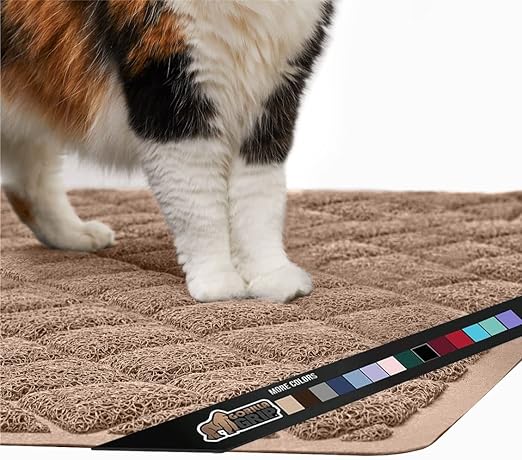 Gorilla Grip Waterproof Cat Litter Box Trapping Mat for Clean Floors