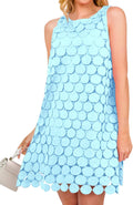 BTFBM Women Hollow Out Circle Embroidered Summer Dress