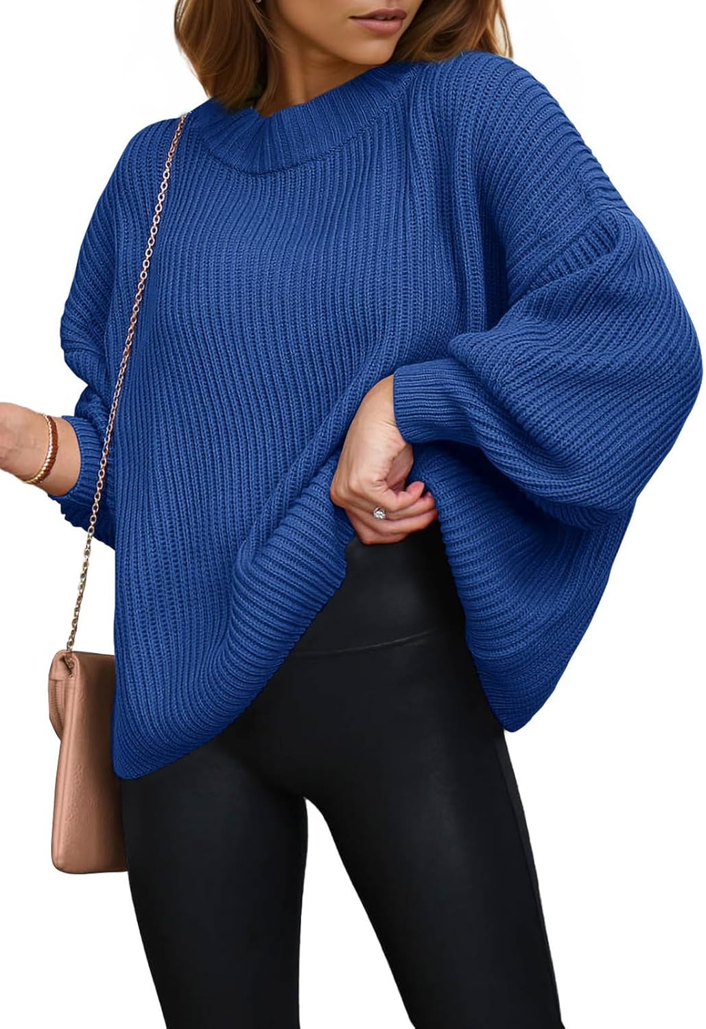 PRETTYGARDEN Oversized Chunky Knitted Pullover Sweater for Women