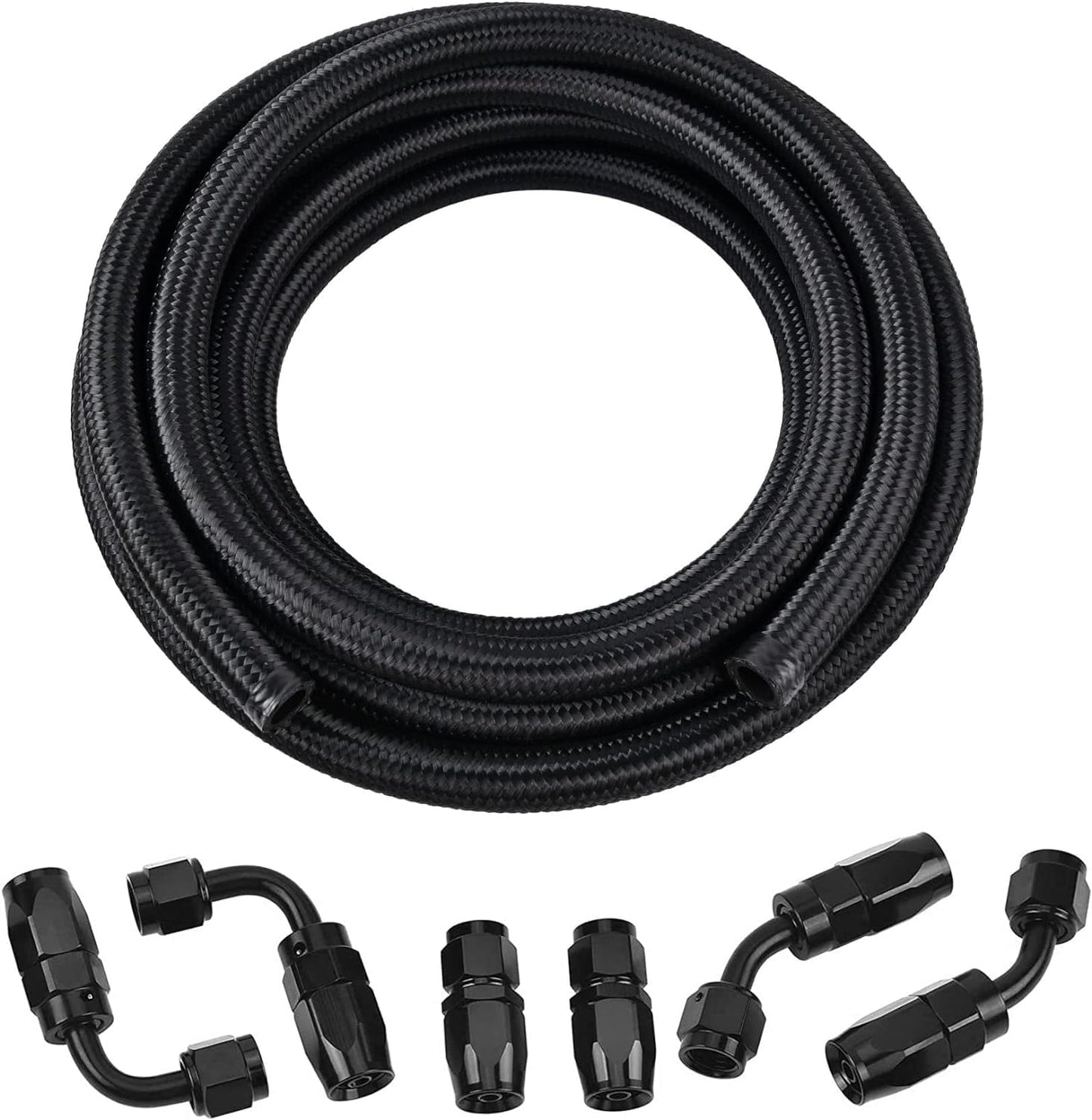 4AN Fuel Line Kit - Braided Nylon Fuel Hose for Performance