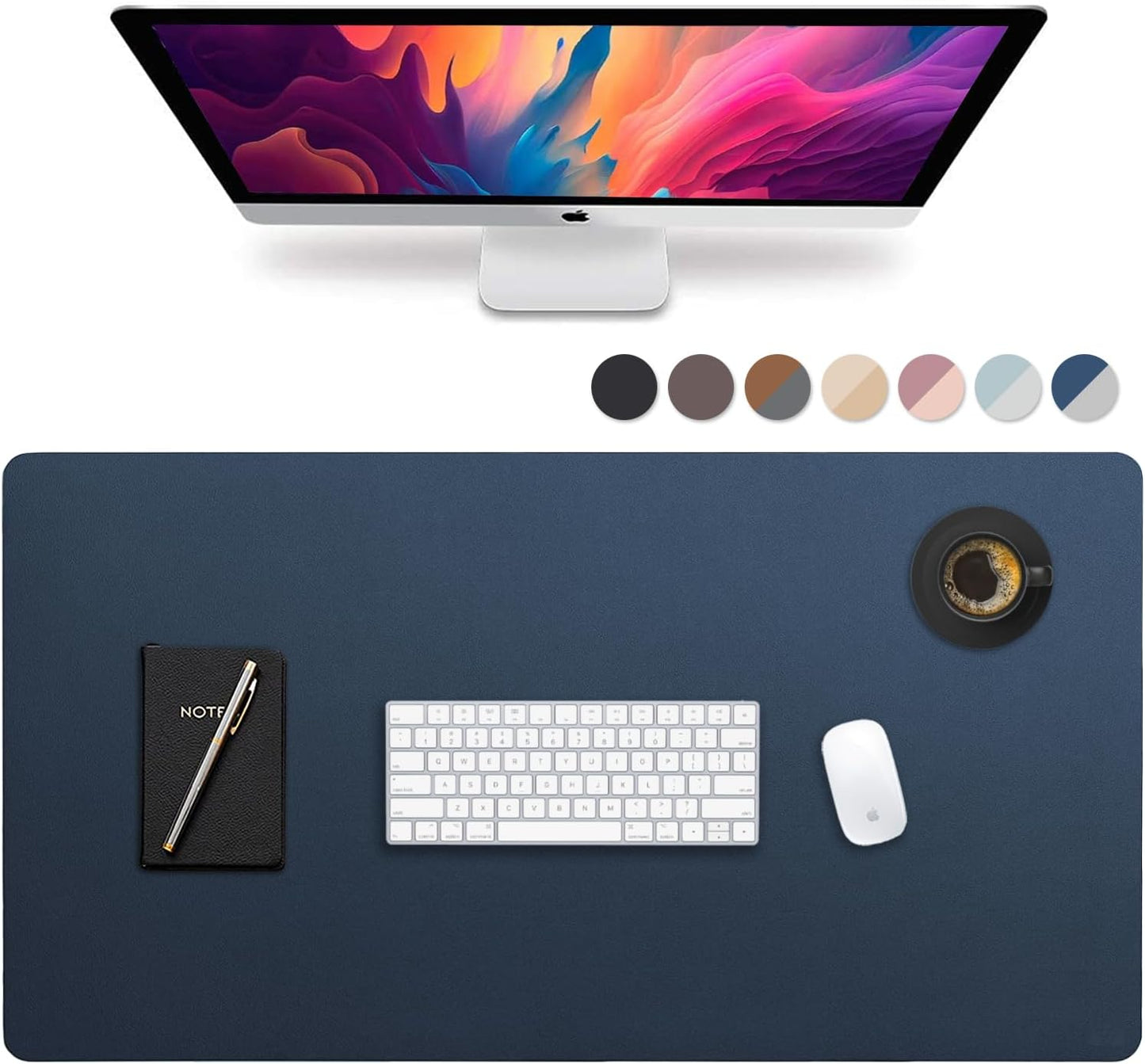 Vine Creations Large Leather Desk Mat 44in x 22in for Office
