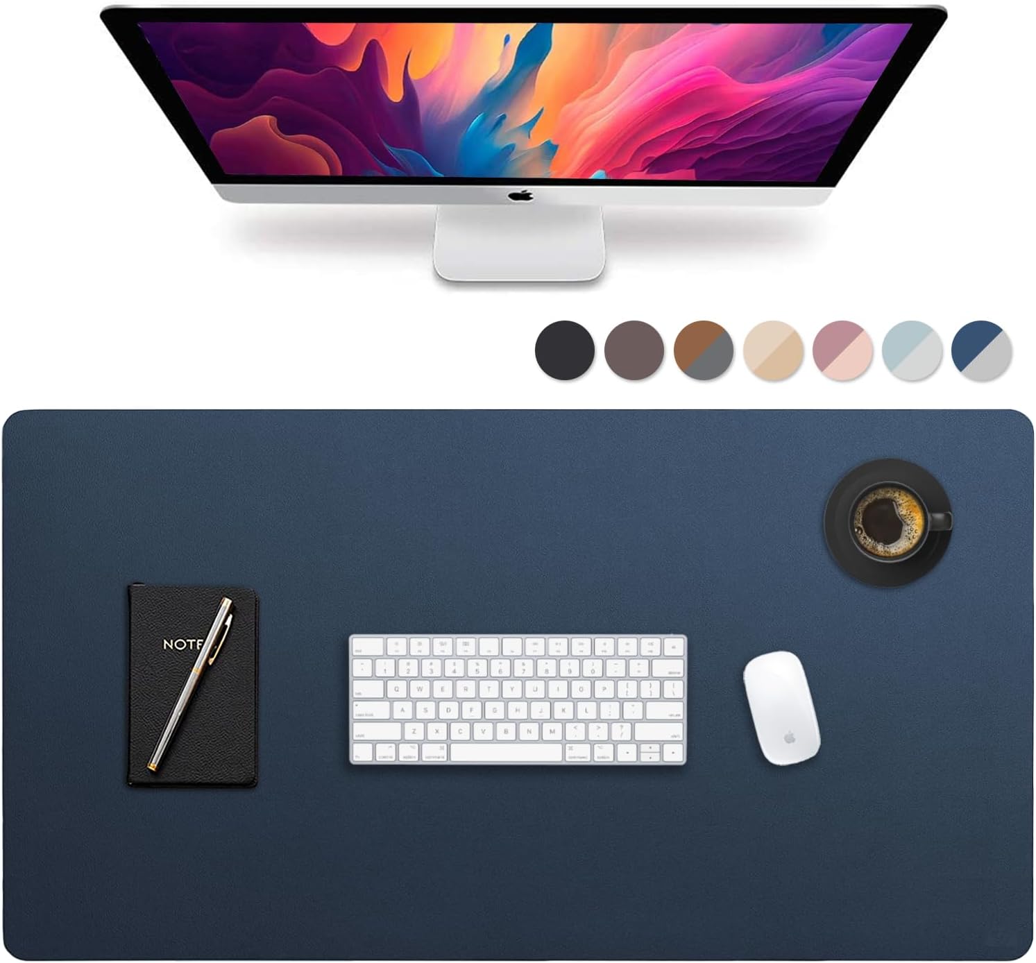 Vine Creations Large Leather Desk Mat 44in x 22in for Office