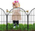 Decorative Metal Garden Fence 6 Panels 25in H x 12.2ft L - Easy No Dig