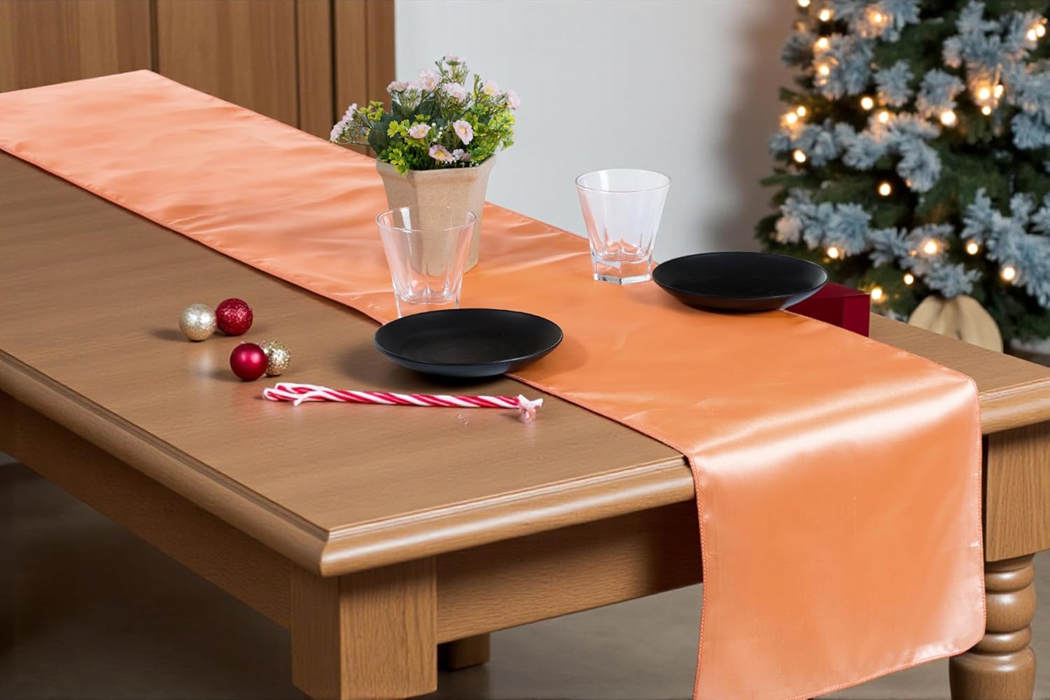 MDS Christmas Satin Table Runners - Perfect for Any Occasion