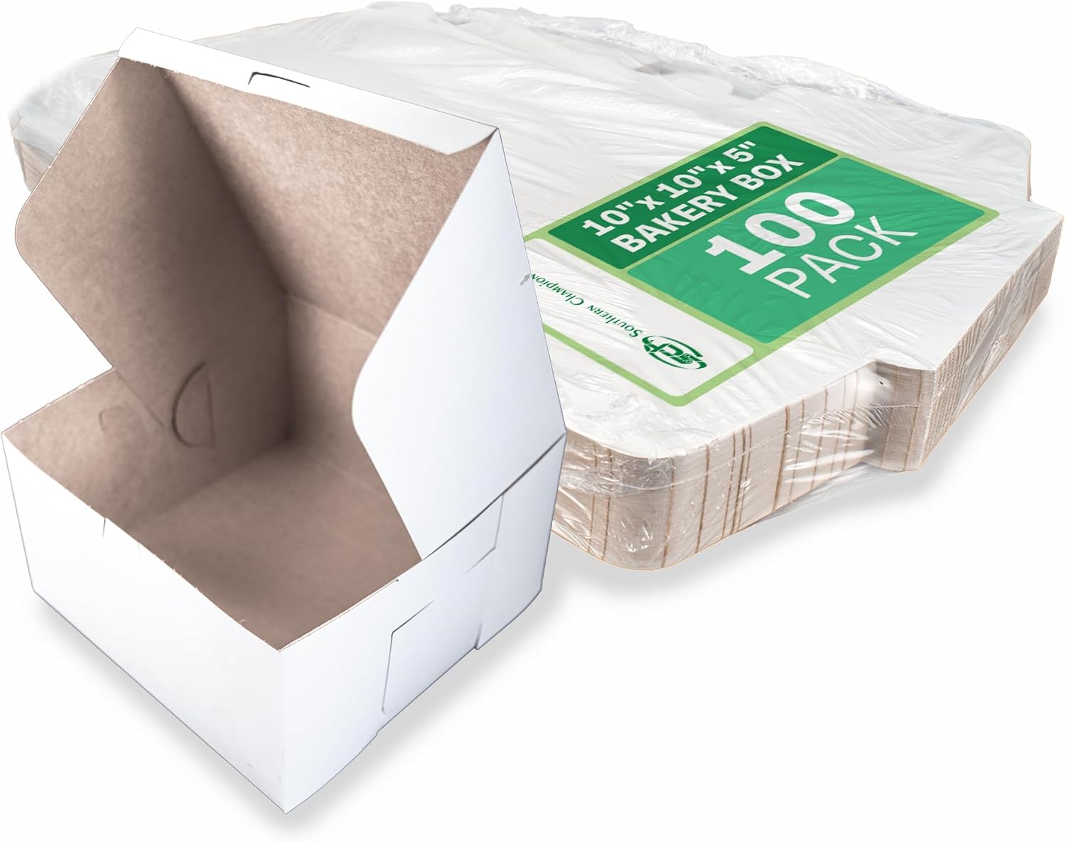 10 Inch White Non-Window Lock Corner Bakery Box for Cakes