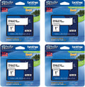 Brother P-Touch TZe-251 Laminated Tape 4-Pack - Durable White Labels