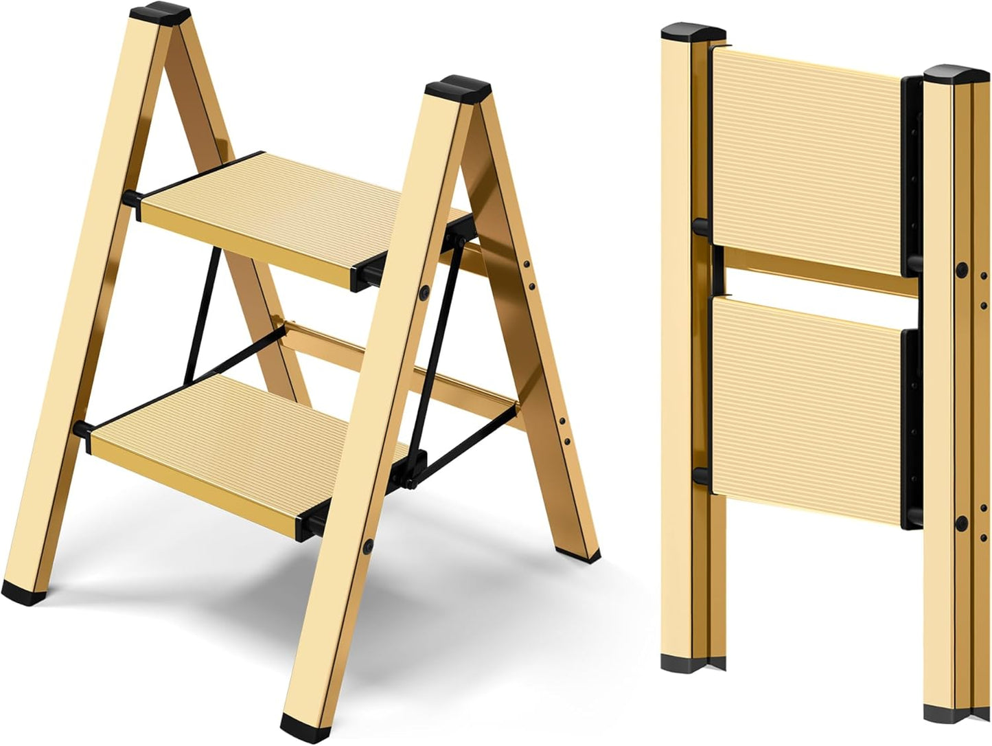 Taranta 2 Step Ladder - Lightweight Folding Stool for Home Use