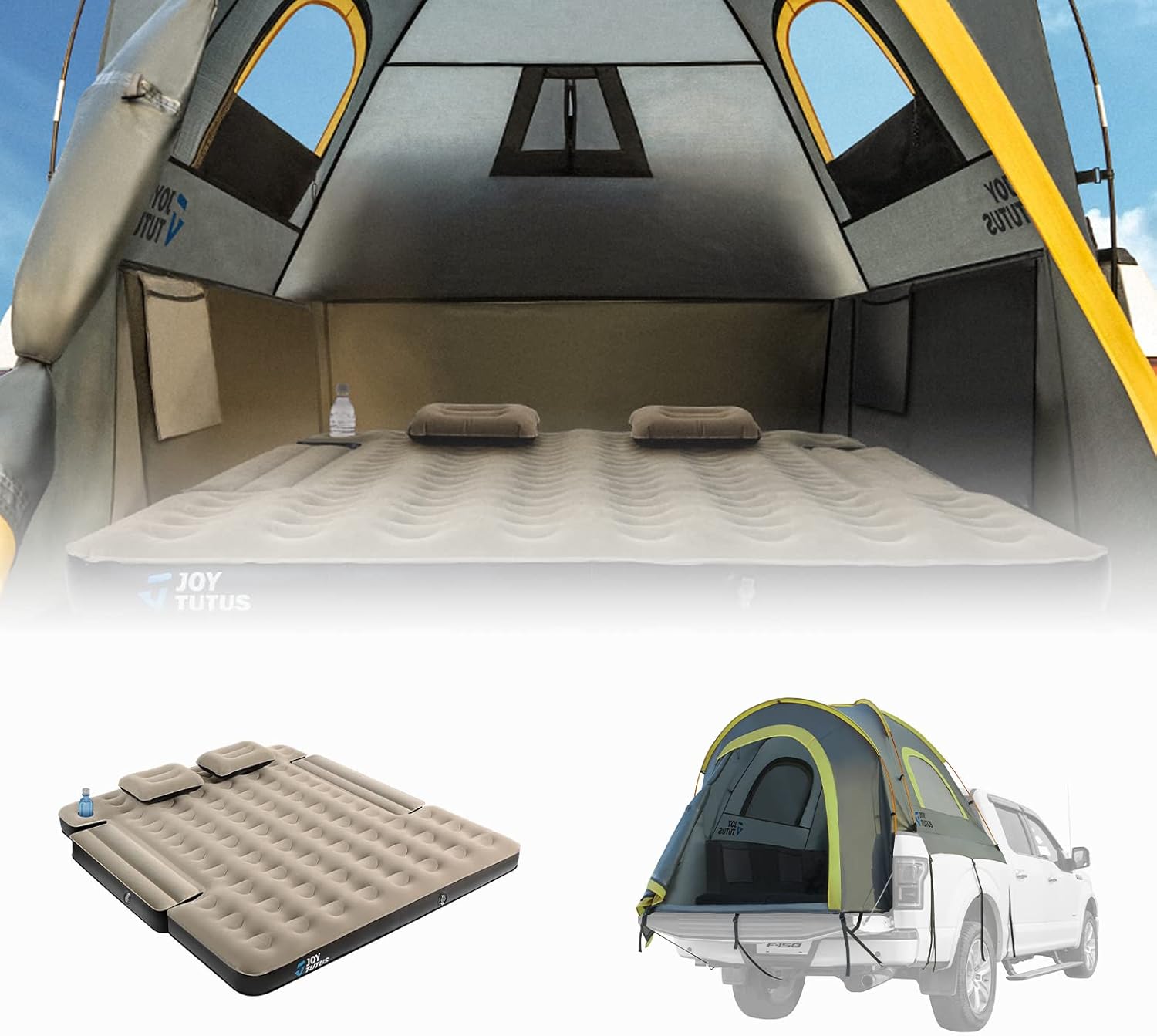 Ultimate Camping Combo: Truck Tent & Air Mattress by JOYTUTUS
