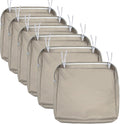 Patio Chair Seat Cushion Covers Set 6 - Waterproof Khaki replacement