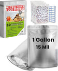 30 Mylar Bags 1 Gallon with Oxygen Absorbers - Thick 15 Mil