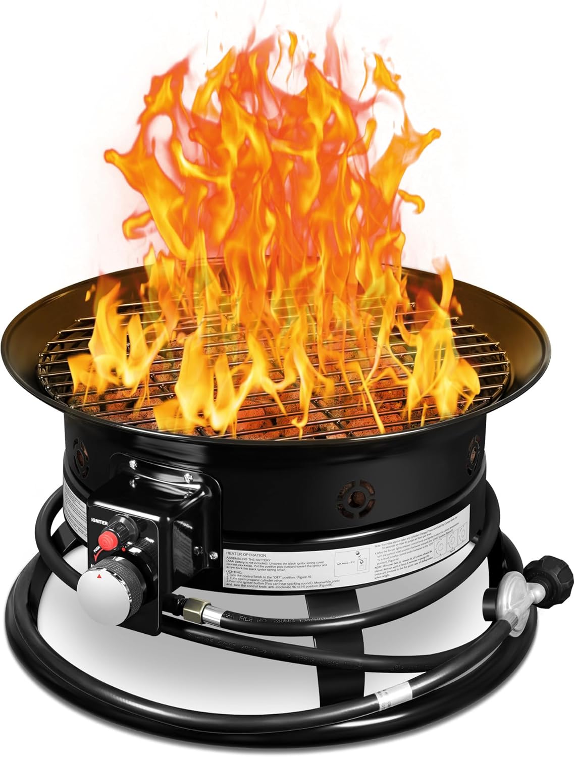 GUNJI Propane Fire Pit Smokeless 58000 BTU for Outdoor Fun