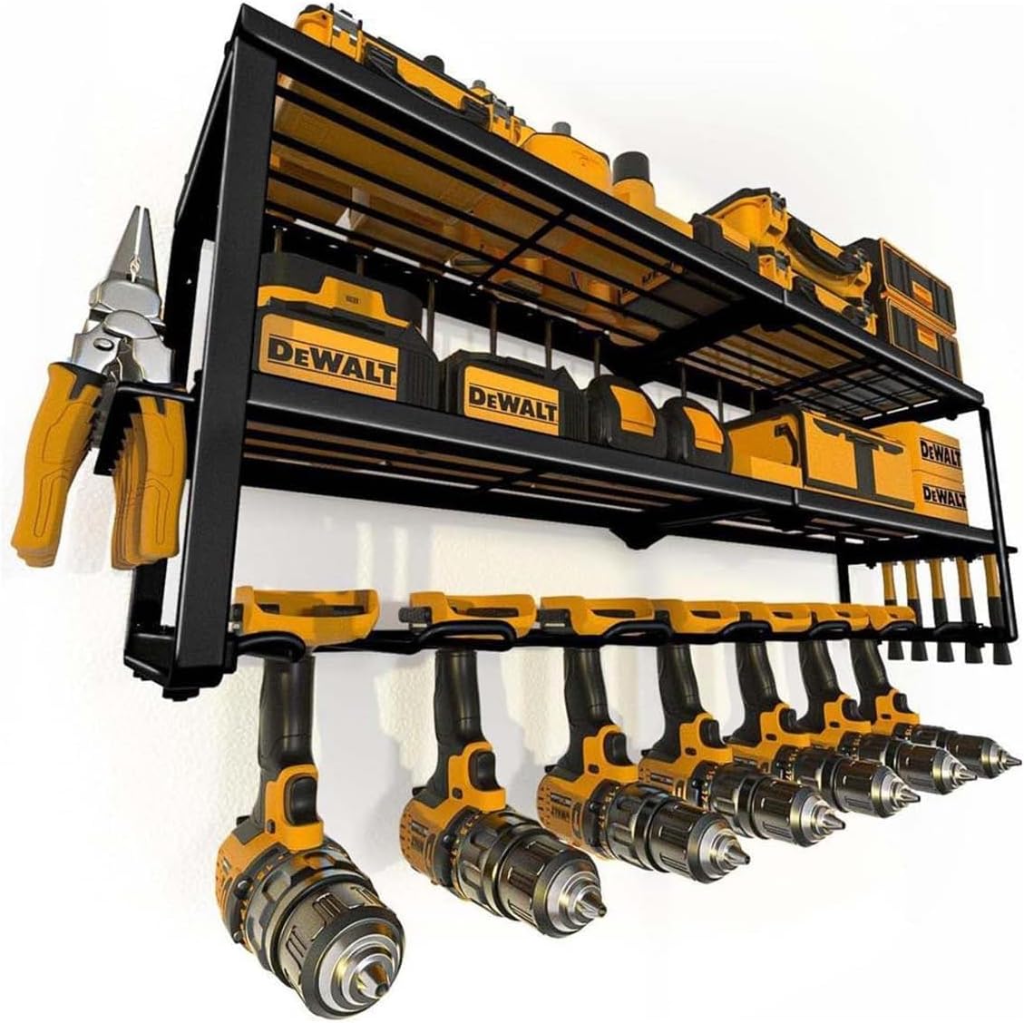 SAZMOS Heavy-Duty Power Tool Organizer Rack