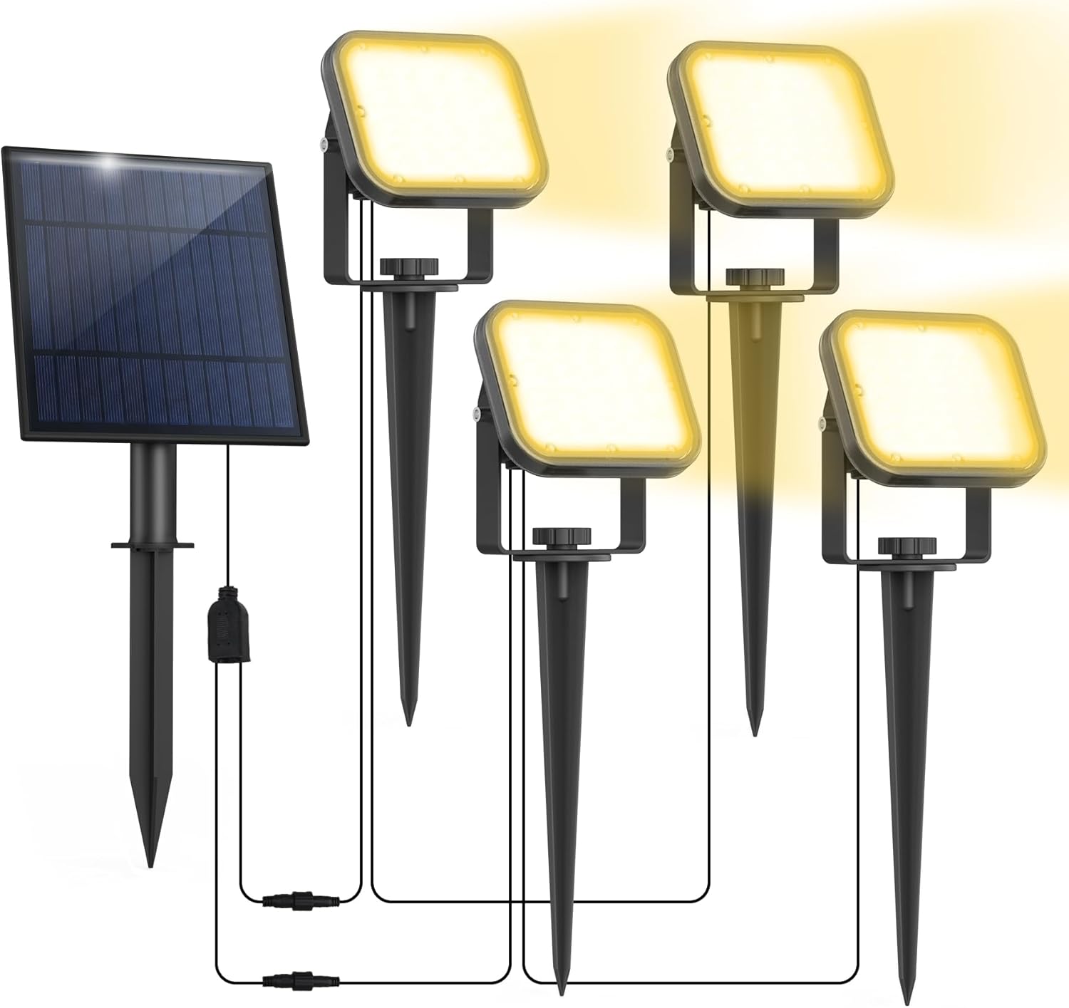 Solar Spot Lights Outdoor with 20 LEDs for Bright Illumination