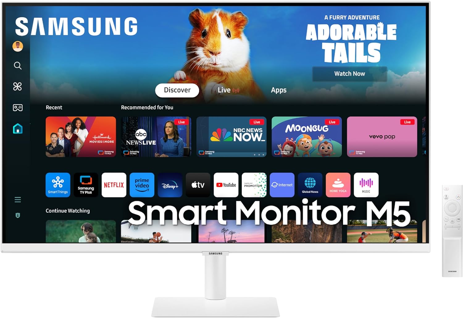 SAMSUNG 27 FHD Smart Monitor: Streaming TV, Gaming Hub, Workout Tracker