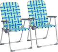 VINGLI Aluminum Patio Lawn Chairs Folding Set of 2 - Portable Comfort